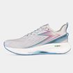 کفش مخصوص رانینگ زنانه ۳۶۱ درجه رنگ سفید و آبی با کفی مجهز به تکنولوژی CQ، سبک، راحت و مناسب استفاده روزمره و دویدن