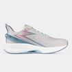 کفش مخصوص رانینگ زنانه ۳۶۱ درجه رنگ سفید و آبی با کفی مجهز به تکنولوژی CQ، سبک، راحت و مناسب استفاده روزمره و دویدن