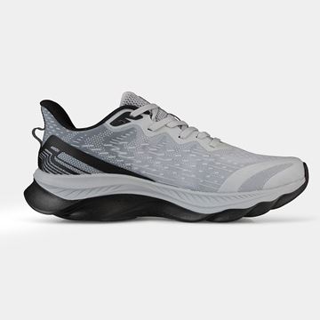 کفش دویدن مردانه W572422230-7 برند 361 درجه، رنگ طوسی، سبک و تنفس‌پذیر، مناسب دویدن، پیاده‌روی و تمرین‌های ورزشی