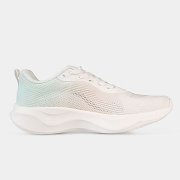 کفش دویدن زنانه، کفش Running زنانه، کفش ورزشی زنانه کرم و سبز، کفش سبک و ارگونومیک زنانه، کفش تمرین زنانه، کفش تنفس‌پذیر TPU، کفش EVA زنانه، کفش 361 درجه زنانه