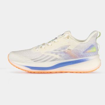 کفش ورزشی زنانه مخصوص دویدن برند ۳۶۱ درجه، رنگ آبی با رویه مشبک برای گردش هوا، دارای کفی کوییک‌فوم برای جذب ضربه در تمرین‌های روزانه