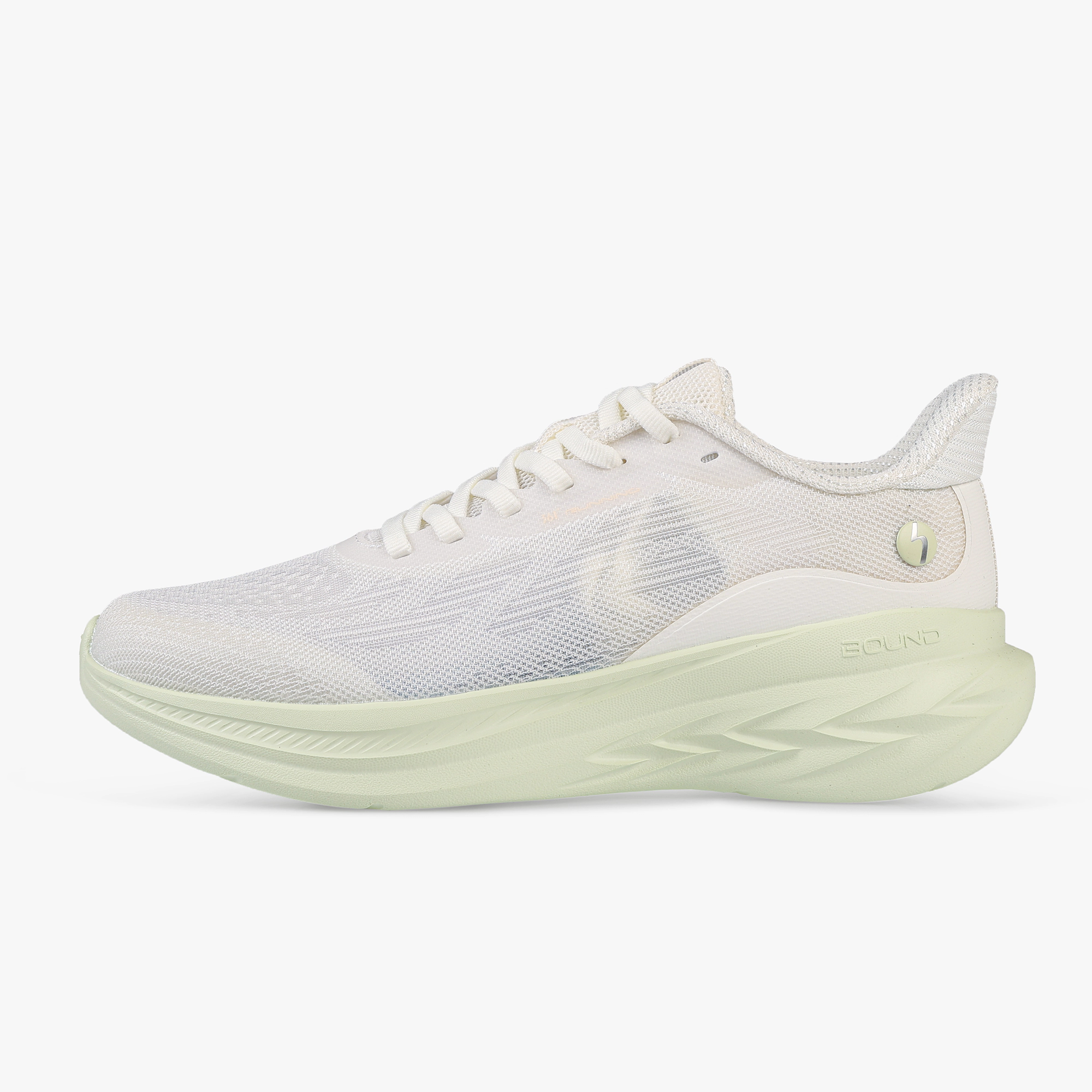 کفش مخصوص دویدن زنانه W682512219-1 در رنگ سبز و سفید با رویه پارچه تنفس‌پذیر و زیره Rubber+EVA از برند 361 درجه؛ سبک، راحت و مناسب برای دویدن، پیاده‌روی و تمرین‌های ورزشی روزانه