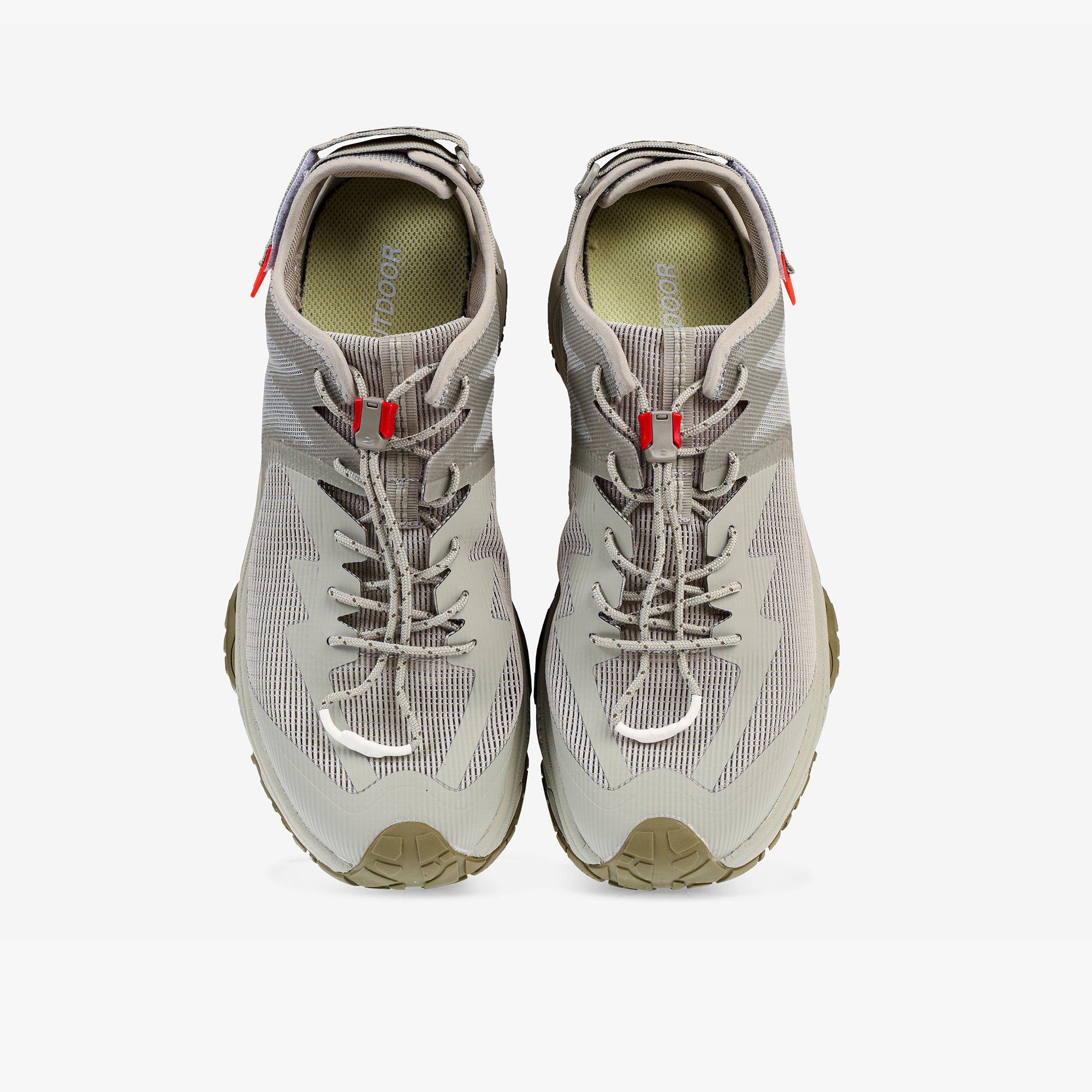 کفش روزمره و طبیعت‌گردی مردانه 361 درجه مدل W672522255-2H، رنگ سبز، رویه پارچه مش + TPU، زیره EVA + Rubber، مناسب پیاده‌روی طولانی و مسیرهای outdoor، سبک و راحت با چسبندگی بالا