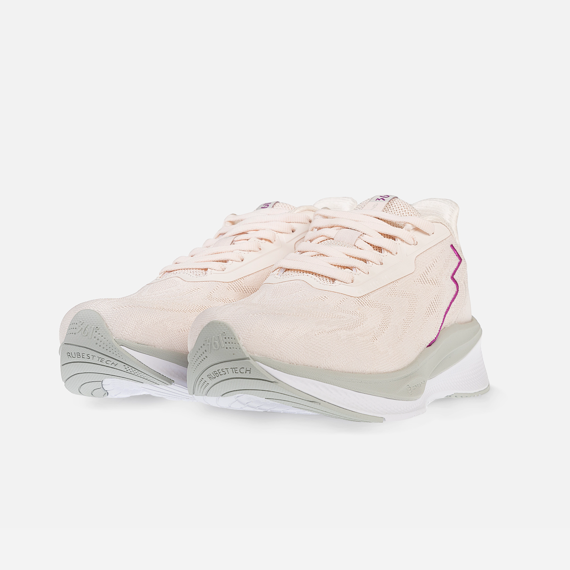 کفش مخصوص دویدن زنانه 361 درجه مدل W582432206-7 با رویه پارچه تنفس‌پذیر و زیره EVA + Rubber، مناسب دویدن، پیاده‌روی و تمرینات روزانه باشگاهی، سبک و راحت