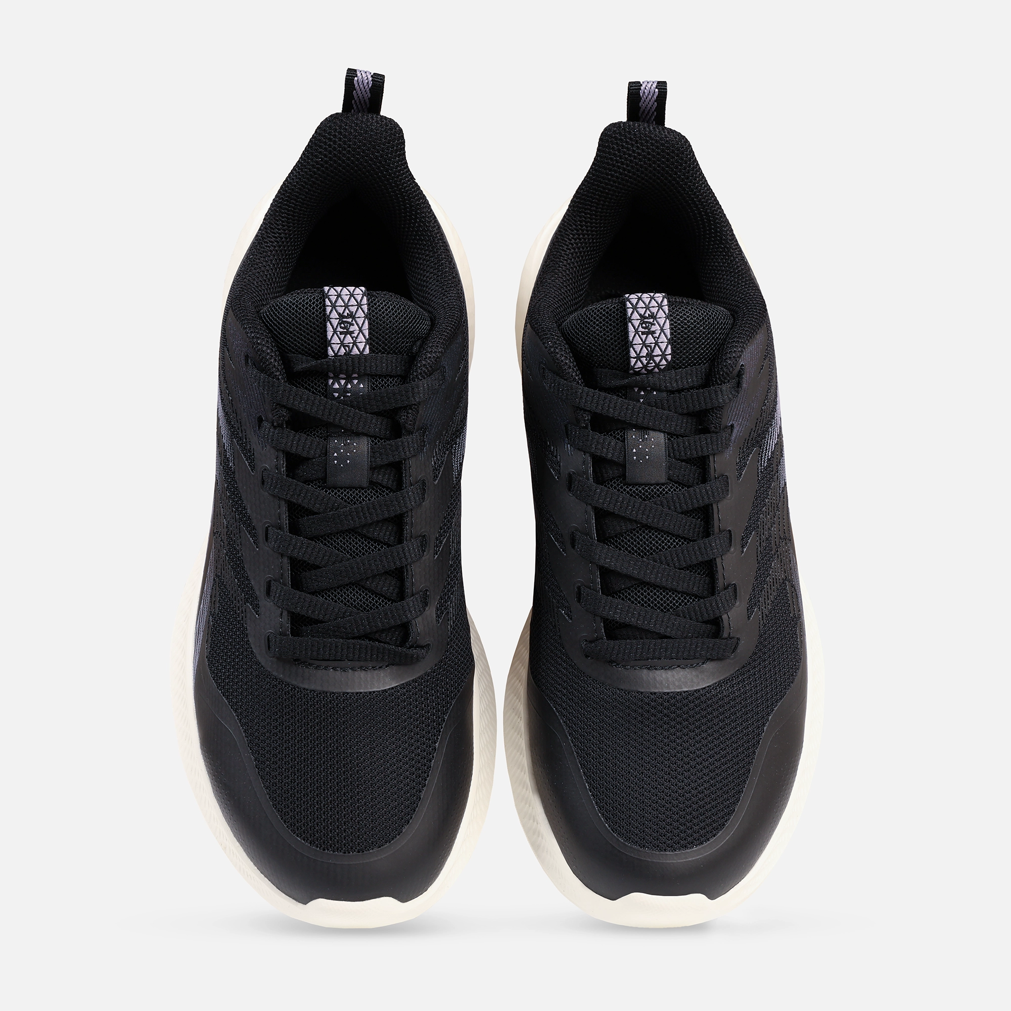 کفش دویدن زنانه، کفش Running زنانه، کفش ورزشی زنانه 361 درجه، کفش تمرین زنانه، کفش پیاده‌روی و دویدن، کفش مشکی و بنفش زنانه، کفش سبک و راحت زنانه