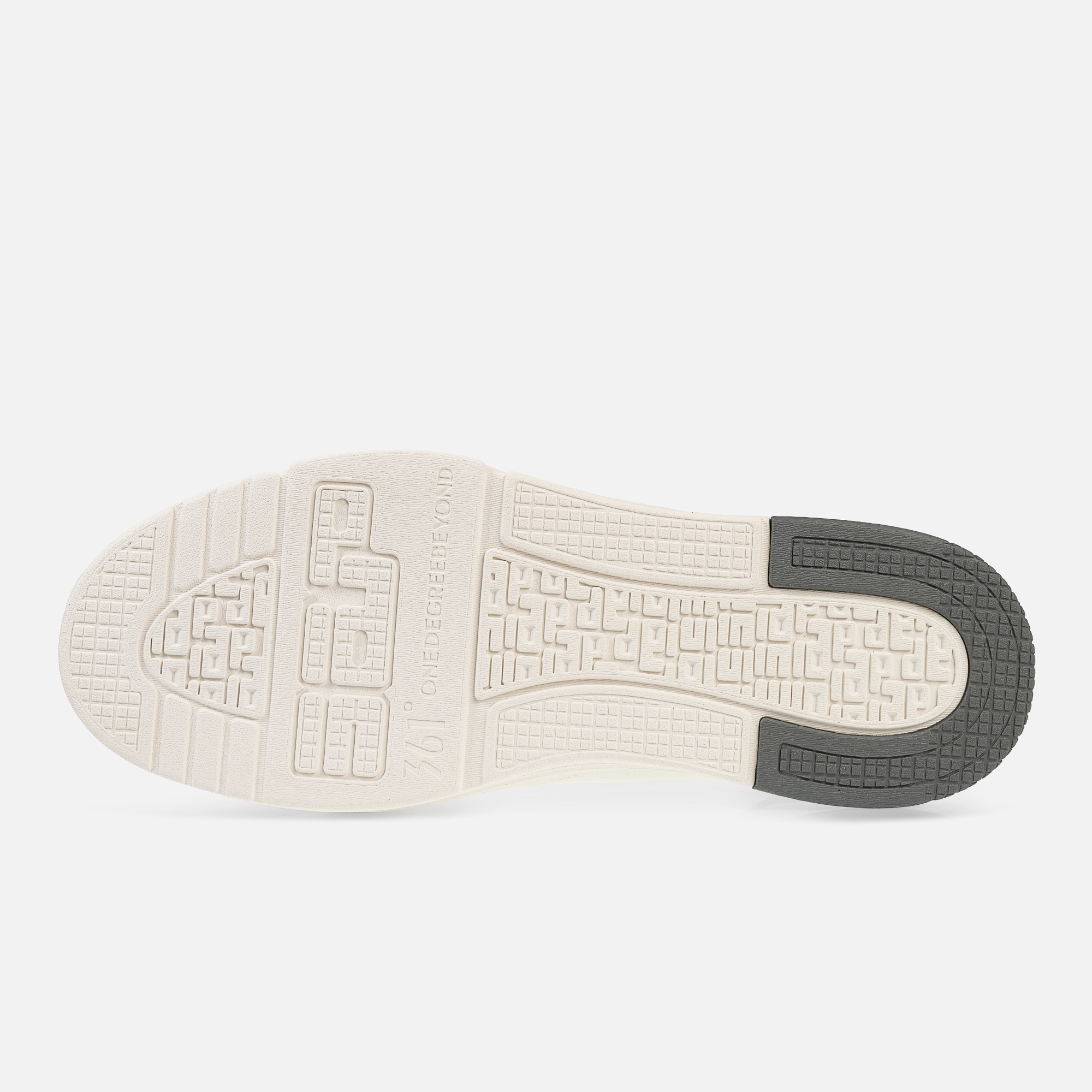 کفش روزمره مردانه ۳۶۱ درجه مدل W572446608-1 رنگ سفید و کرم، سبک و راحت با رویه چرم مصنوعی و پارچه، زیره EVA + Rubber جذب‌کننده ضربه، مناسب پیاده‌روی کوتاه و طولانی، استفاده روزمره و فعالیت‌های سبک، محافظت از پا و راحتی حین راه رفتن