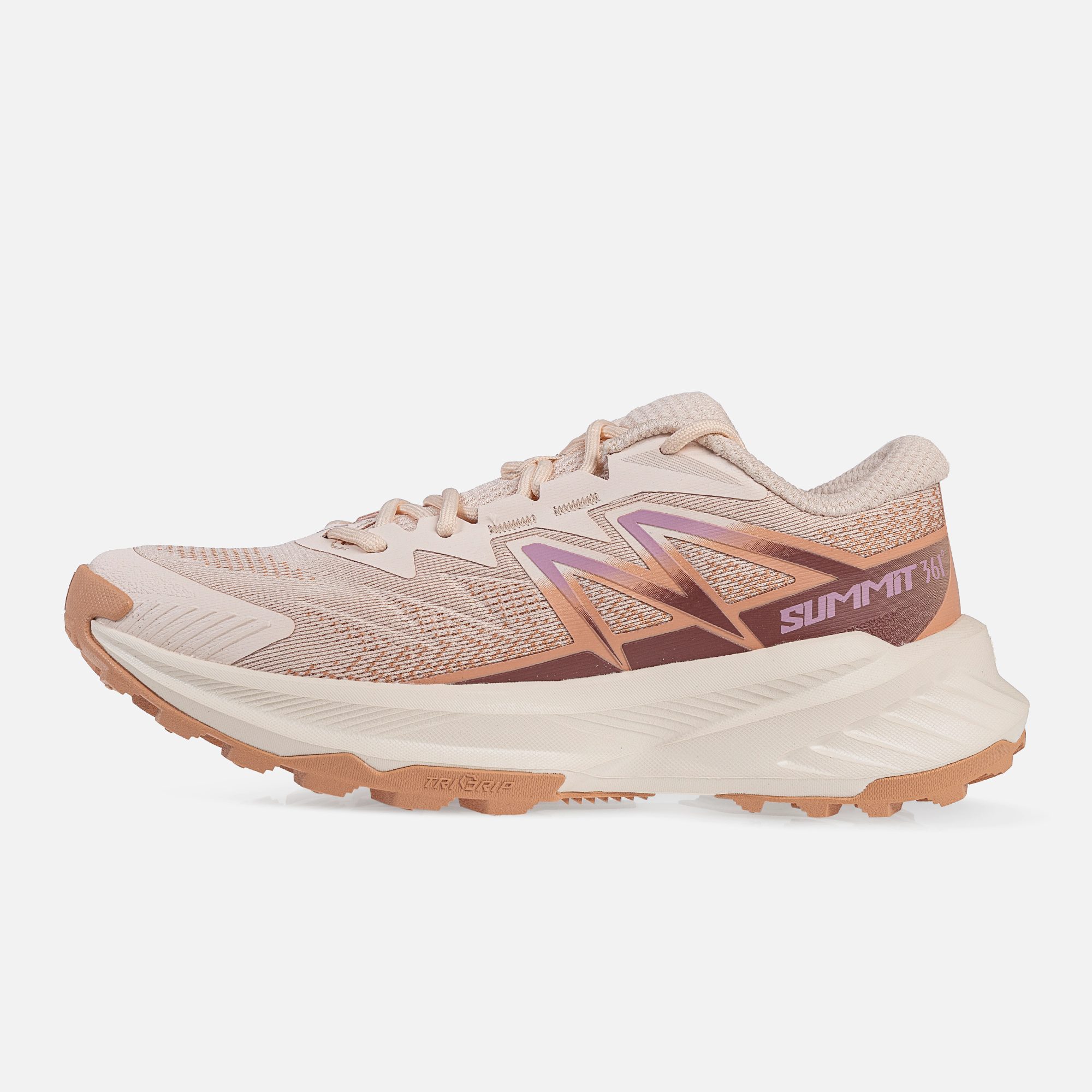 کفش طبیعت‌گردی زنانه، کفش پیاده‌روی زنانه، کفش روزمره زنانه، کفش سبک و راحت زنانه، کفش مقاوم در برابر آب، کفش مسیرهای ناهموار، کفش نارنجی زنانه، برند 361 درجه