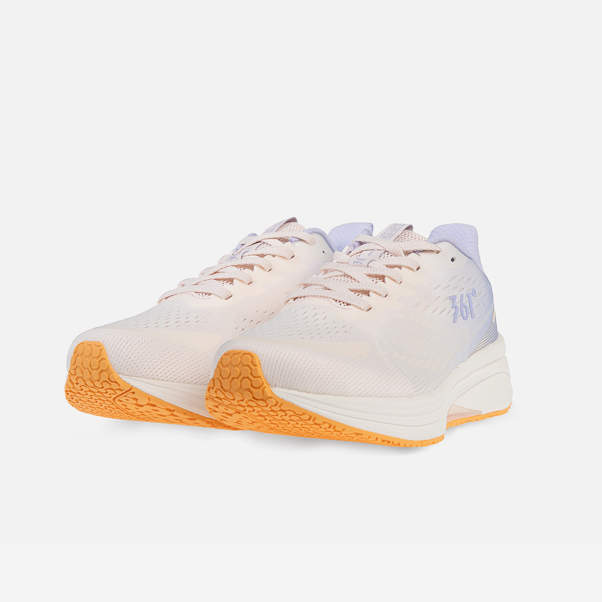 تصویر کفش دویدن زنانه W582432202-5 با رنگ بنفش و صورتی، رویه پارچه‌ای تنفس‌پذیر و زیره Rubber + EVA + TPU انعطاف‌پذیر، مناسب دویدن، پیاده‌روی و تمرینات ورزشی روزانه، طراحی سبک و راحت برای محافظت از پا و مچ.