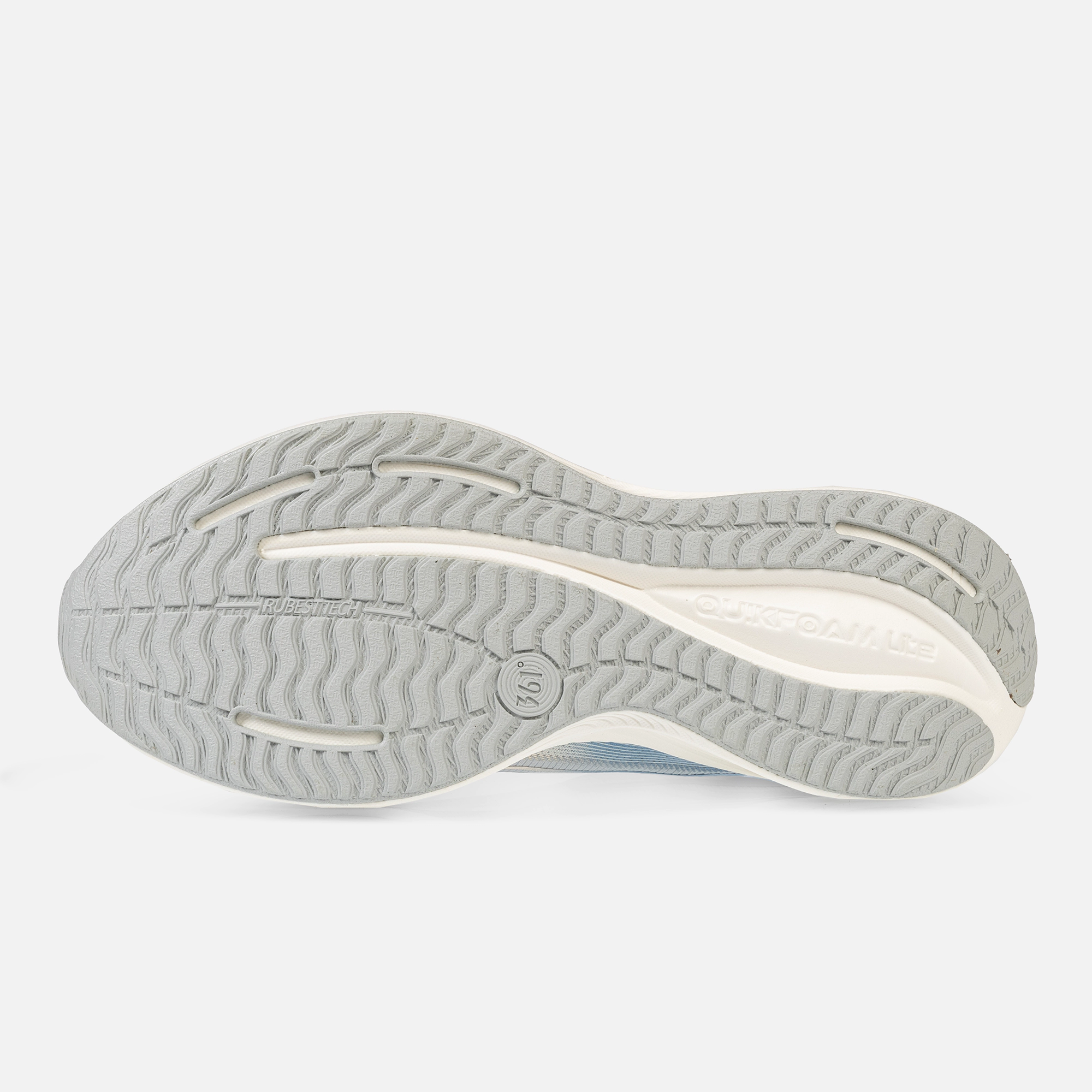 کفش دویدن زنانه، کفش ورزشی زنانه، کفش Running 361 درجه، کفش طوسی و آبی زنانه، کفش سبک و راحت، کفش پیاده‌روی و باشگاه، کفش EVA زنانه، کفش تنفس‌پذیر