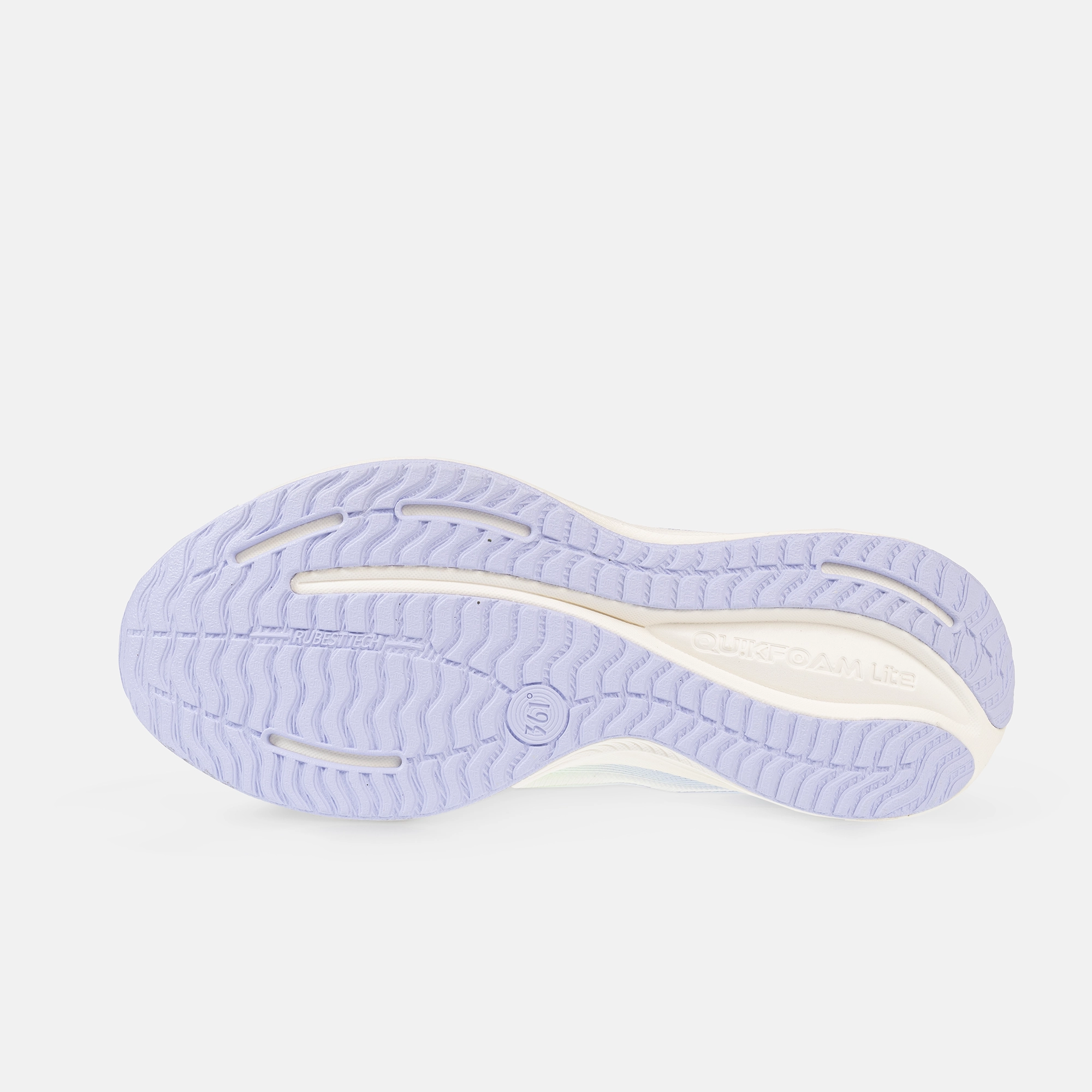 کفش دویدن زنانه 361 درجه مدل W582432223-1 سفید و آبی، سبک و ارگونومیک با رویه پارچه‌ای تنفس‌پذیر و زیره EVA + Rubber، مناسب دویدن، پیاده‌روی و تمرینات ورزشی روزانه، راحت و محافظ پا