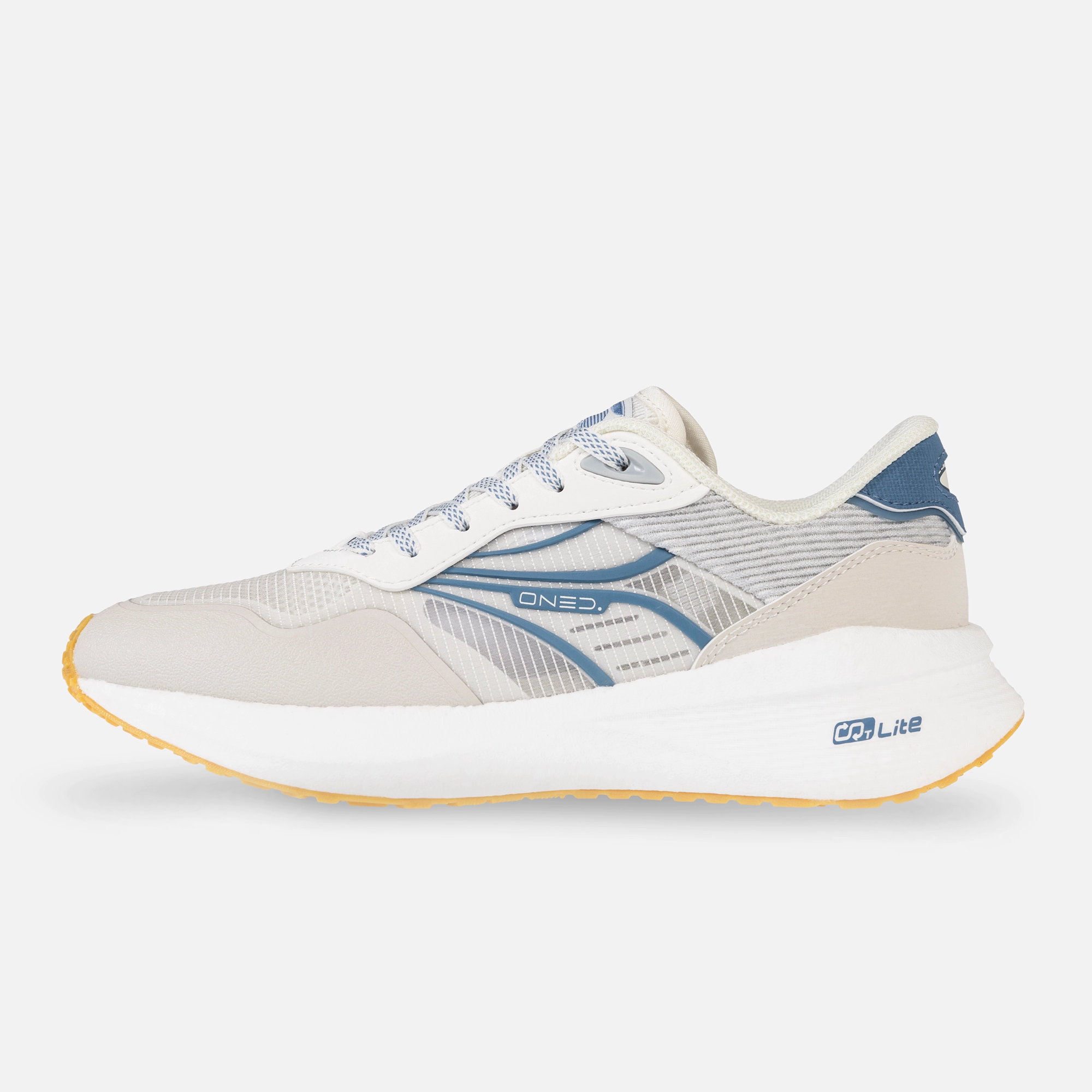 کفش روزمره زنانه 361 درجه مدل W582426706-1 طوسی و آبی با رویه پارچه و چرم مصنوعی و زیره EVA و Rubber، مناسب پیاده‌روی و فعالیت‌های روزانه، راحت و محافظ پا