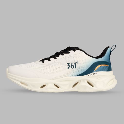 کفش مخصوص دویدن مردانه، کفش رانینگ مردانه ۳۶۱ درجه، کفش ورزشی سفید و آبی، کفش سبک مردانه، کفش تمرینی مردانه، کفش با زیره EVA، کفش اسپرت برای باشگاه، کفش راحت مخصوص دویدن