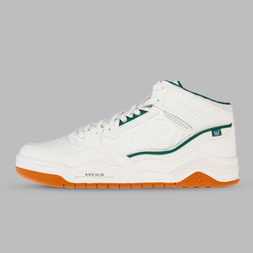 کفش روزمره زنانه 361 درجه مدل W582436601-1 سفید و سبز، سبک و راحت با رویه چرم مصنوعی و پارچه و زیره Rubber + EVA، مناسب پیاده‌روی و استفاده روزمره، با جذب ضربه و محافظت از پا