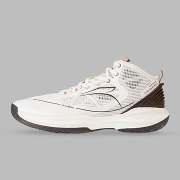 کفش بسکتبال مردانه 361 درجه مدل W572421104-5 رنگ سفید، سبک و ارگونومیک، با زیره مقاوم و چسبنده برای تمرین و بازی بسکتبال، طراحی ویژه برای راحتی پا و پشتیبانی از مچ، مناسب ورزشکاران و علاقه‌مندان به فعالیت‌های ورزشی