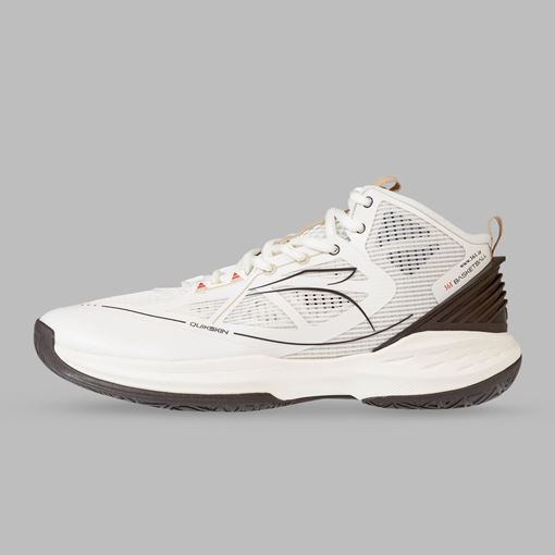 کفش بسکتبال مردانه 361 درجه مدل W572421104-5 رنگ سفید، سبک و ارگونومیک، با زیره مقاوم و چسبنده برای تمرین و بازی بسکتبال، طراحی ویژه برای راحتی پا و پشتیبانی از مچ، مناسب ورزشکاران و علاقه‌مندان به فعالیت‌های ورزشی