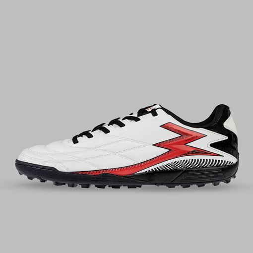 کفش تمرین فوتبال مردانه برند ۳۶۱ درجه مدل W672427901-2 رنگ سفید و قرمز، سبک و انعطاف‌پذیر، مناسب حرکات سریع و تمرین ورزشی