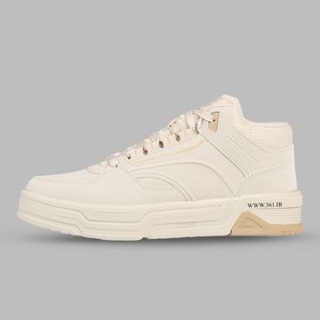 کفش روزمره زنانه کرم بژ مدل W582446608-8 از برند ۳۶۱ درجه با رویه چرم مصنوعی و پارچه تنفس‌پذیر