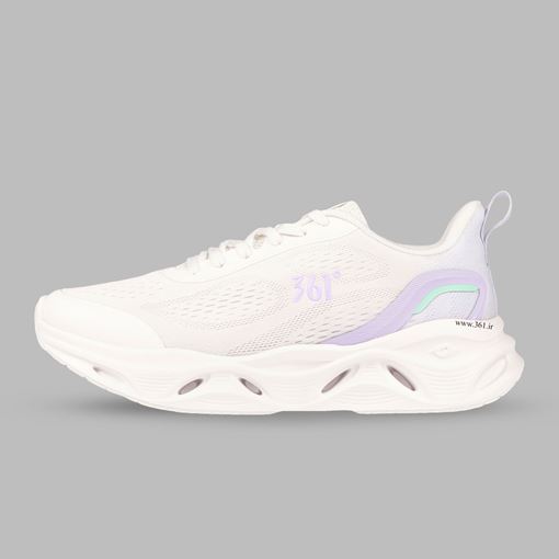 کفش دویدن زنانه, کفش رانینگ زنانه, کفش مخصوص دویدن 361 درجه, کفش ورزشی زنانه, کفش تمرین زنانه, کفش اسپرت زنانه, کفش سبک EVA, کفش پارچه تنفس‌پذیر, کفش مناسب باشگاه, کفش دویدن سفید, کفش 361 درجه زنانه