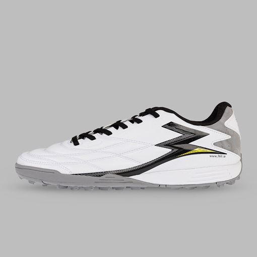 کفش تمرین فوتبال مردانه برند ۳۶۱ درجه مدل W672427901-1 رنگ سفید، سبک و انعطاف‌پذیر، مناسب حرکات سریع و تمرین ورزشی