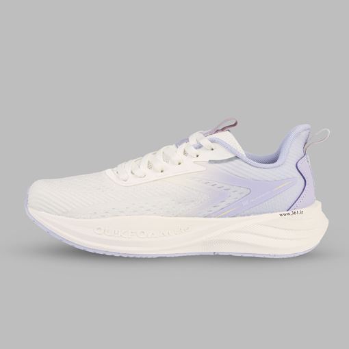 کفش مخصوص دویدن زنانه سفید/بنفش W682522206-1H برند 361 درجه، سبک، راحت و مناسب دویدن، پیاده‌روی و تمرین‌های ورزشی