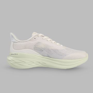 کفش مخصوص دویدن زنانه W682512219-1 در رنگ سبز و سفید با رویه پارچه تنفس‌پذیر و زیره Rubber+EVA از برند 361 درجه؛ سبک، راحت و مناسب برای دویدن، پیاده‌روی و تمرین‌های ورزشی روزانه