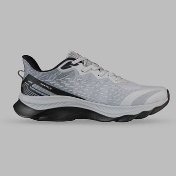 کفش دویدن مردانه W572422230-7 برند 361 درجه، رنگ طوسی، سبک و تنفس‌پذیر، مناسب دویدن، پیاده‌روی و تمرین‌های ورزشی