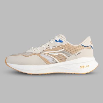 کفش روزمره مردانه سفید و کرم برند 361 درجه، سبک و راحت با رویه تنفس‌پذیر و زیره مقاوم EVA، مناسب برای استفاده روزانه و پیاده‌روی‌های کوتاه